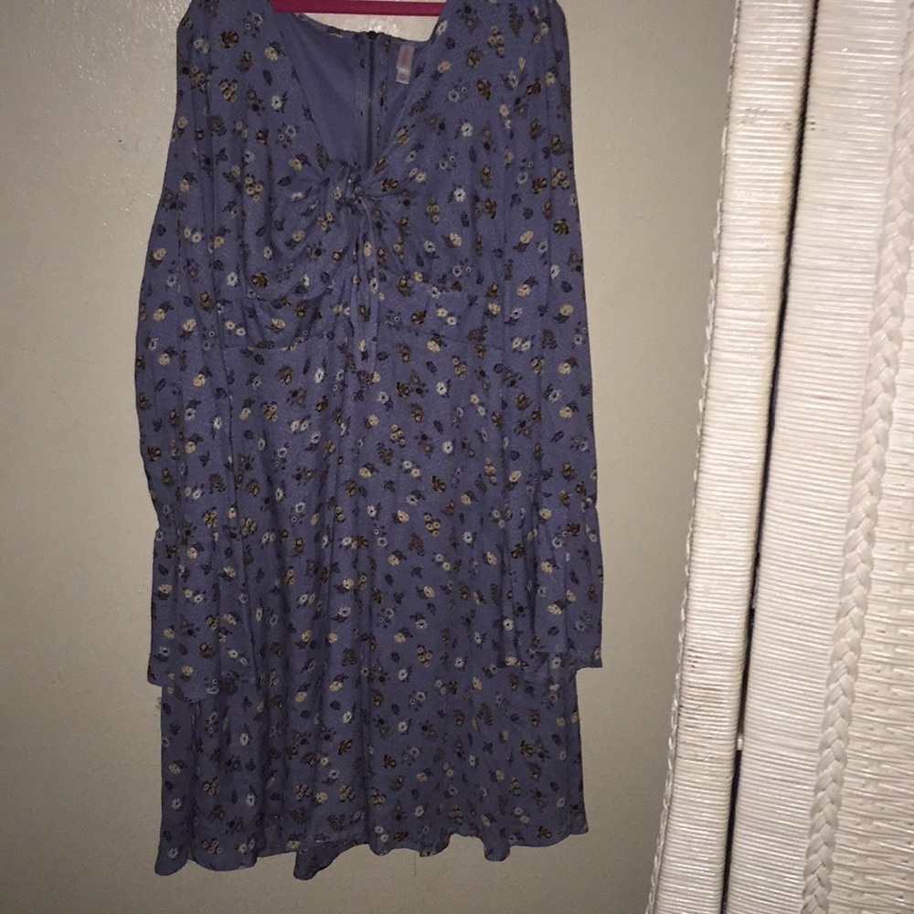 Blue floral dress